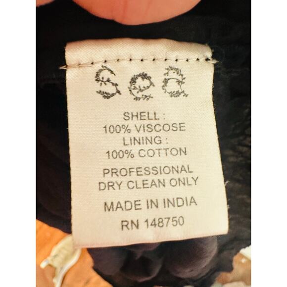 SEA NEW YORK Gerardtest Brown Paisley High Neckline Nicolette Midi Dress sz 6 - Picture 5 of 16